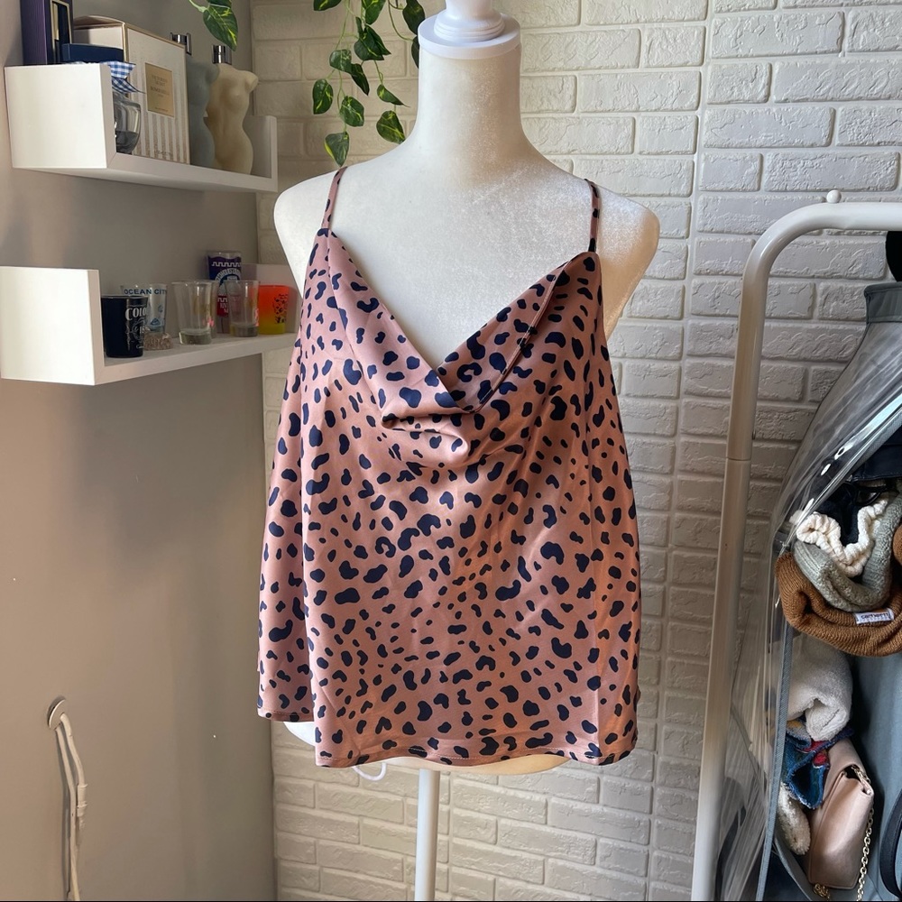 Satin Cowl Top